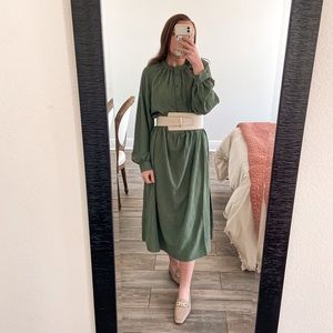 H&M Green Midi Dress